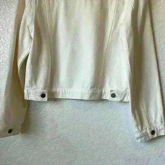 Untamed Petals Pearl Posy White Denim Jacket For Mrs. - Picture 12 of 14